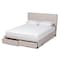 Baxton Studio Netti Beige Upholstered 2-Drawer King Size Platform Storage Bed 161-10222 - alternate 6